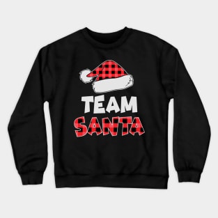 Red Buffalo Plaid Team Santa Family Matching Christmas gift Crewneck Sweatshirt